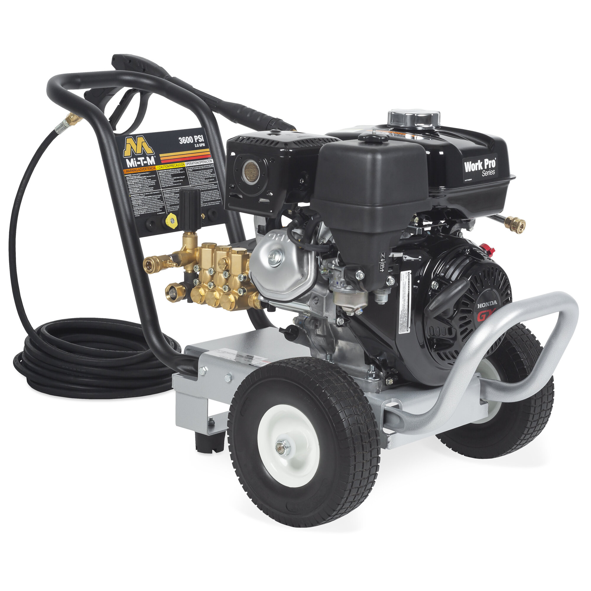 Mi-T-M Work Pro Series Gasoline Direct Drive Cold Water Pressure Washer — 3600 PSI, 2.8 GPM, Commercial, Model# WP-3600-0MHB